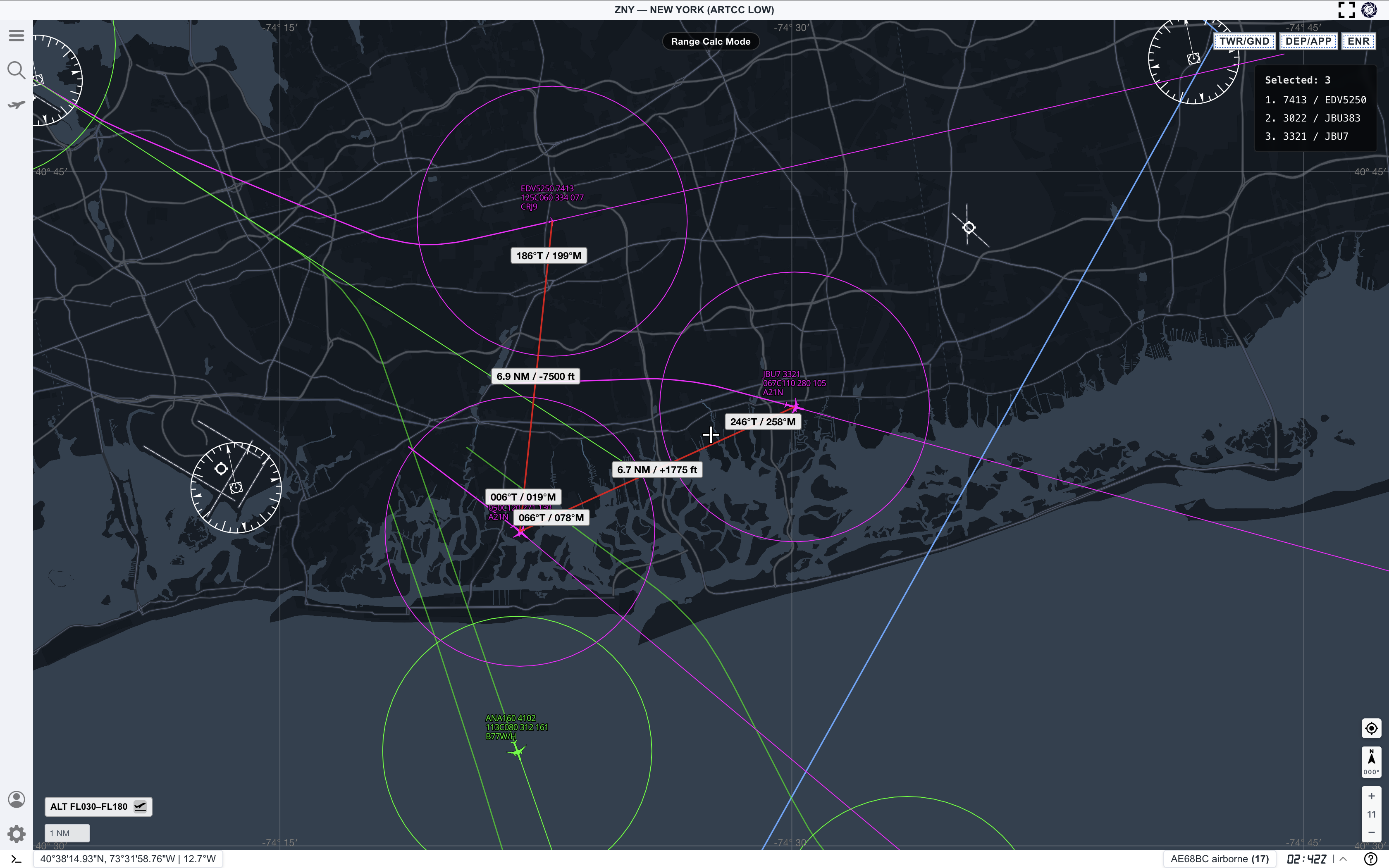 Range tool in action