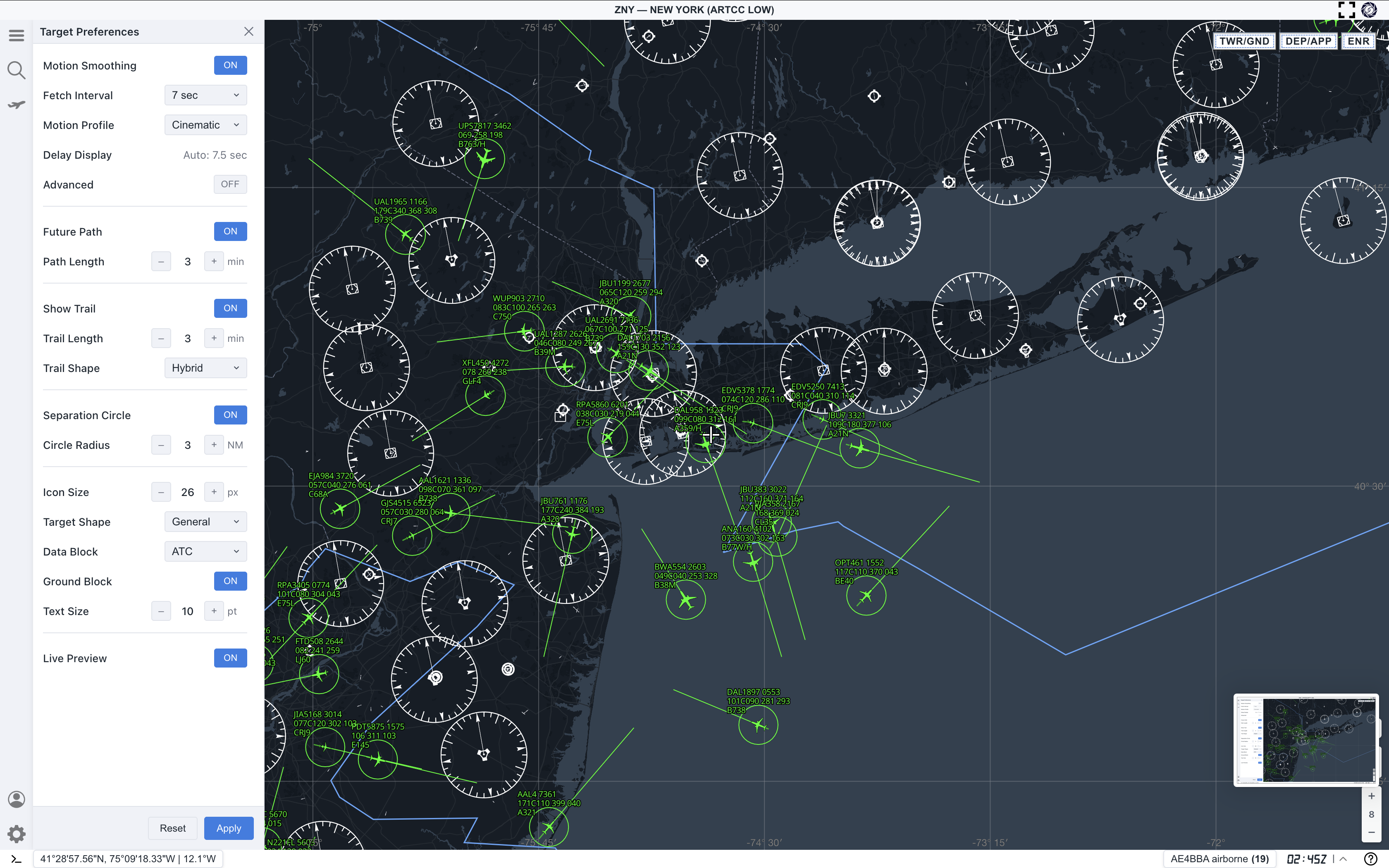 Target preference settings 2