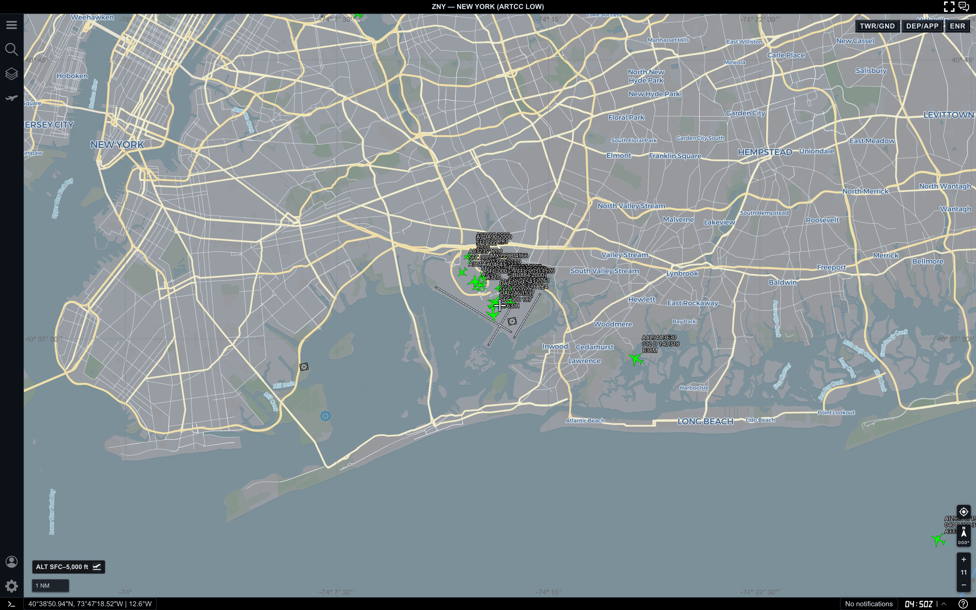 TWR/GND mode around JFK